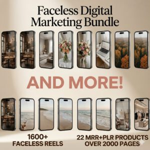 The Ultimate Faceless Empire Bundle: 22 High-Demand MRR Products for 100% Passive Profit