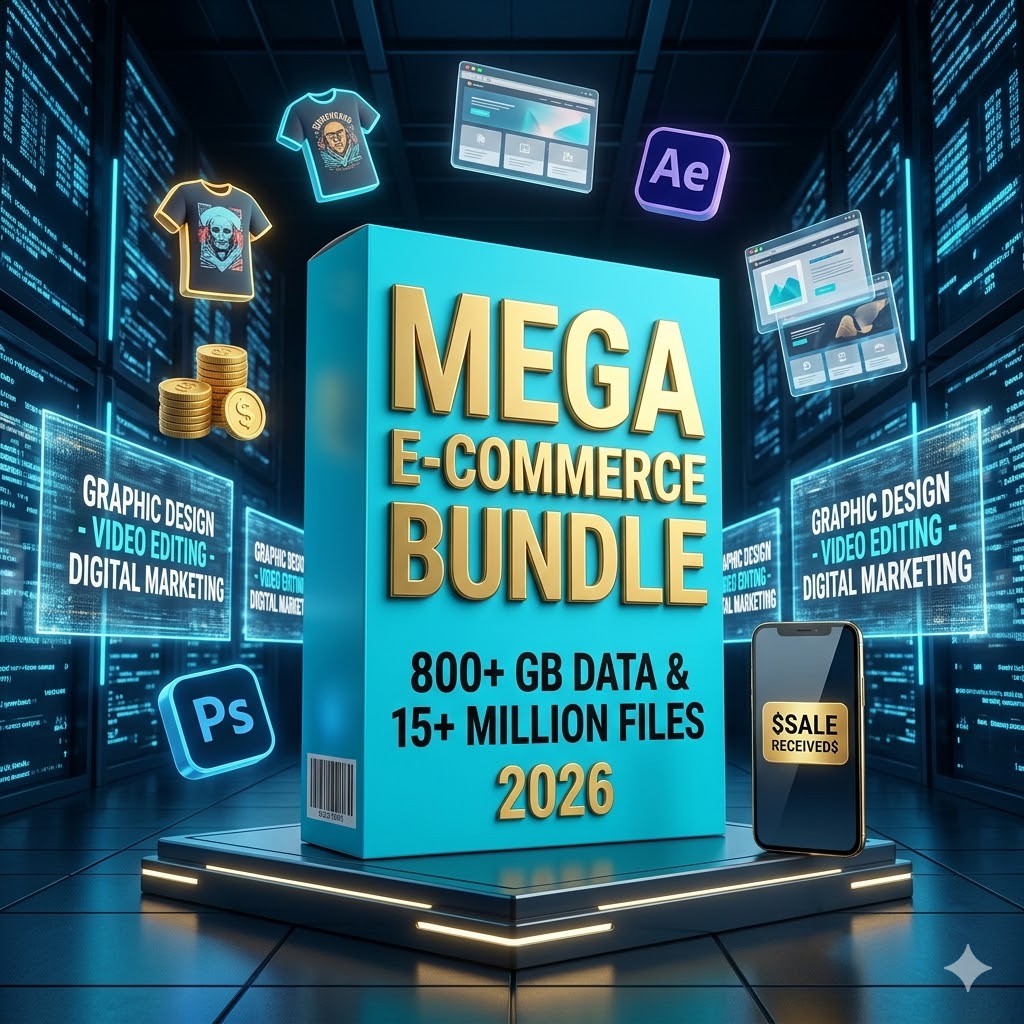 The 2026 E-Commerce Godmode: 800GB+ of Assets to Dominate Design, Video & Marketing