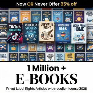 "The 2 Million+ Digital Treasure: 1M E-Books & 1M PLR Articles with Full Reseller Rights!"