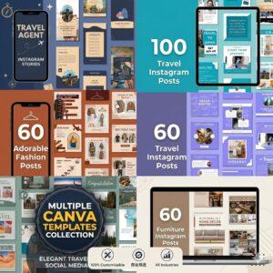 Save 100+ Hours of Designing: 3500+ Premium Canva Templates Mega Bundle