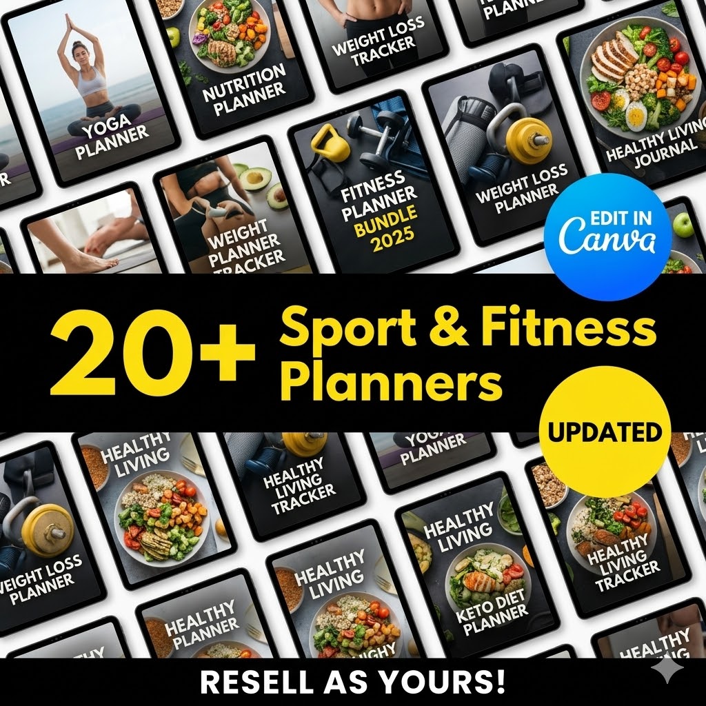 The Ultimate 20+ Fitness Planners PLR/MRR Mega Bundle