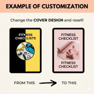 Fitness Checklist Printable with PLR Resell Rights.