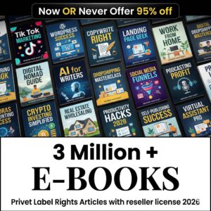 "The 2026 Content Empire: 3 Million E-Books + 3 Million PLR Articles with Full Resell Rights!"