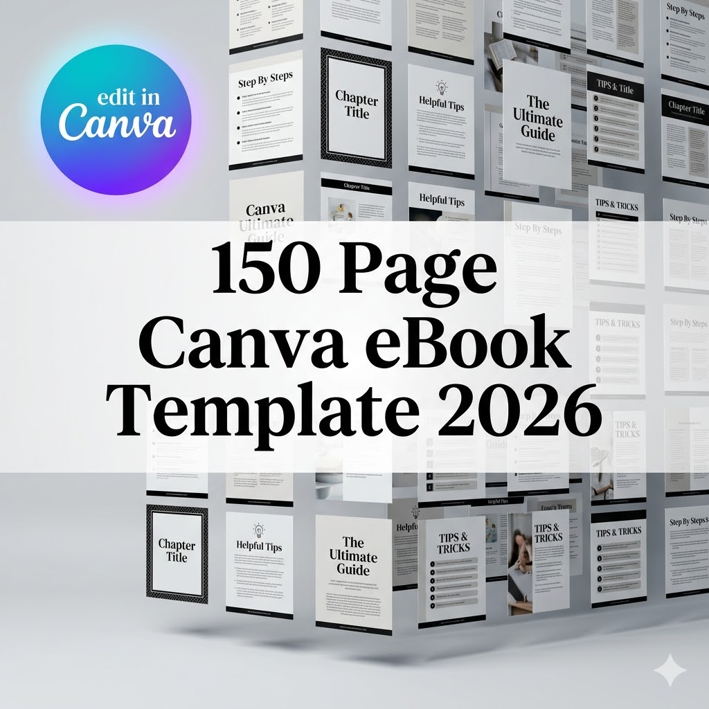 The 150-Page Canva eBook Master-Template: Create, Launch & Sell Your Professional Course Today