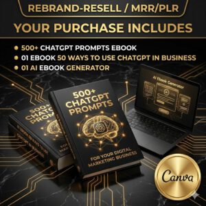Ultimate AI Course/ Prompt Generator(canva Template) PLR Rights