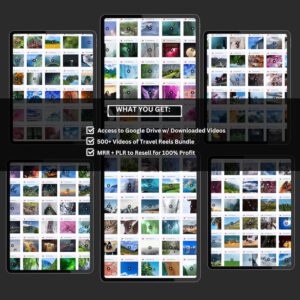 "Ultimate 600+ Faceless Travel Video Bundle: High-Quality Global Destinations for Reels, TikTok & Shorts (100% Profit MRR + PLR)!"