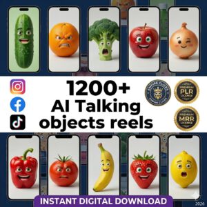 "The Ultimate 1200+ AI Talking Objects Bundle: High-Engagement Faceless Content with 100% Resell Rights!"