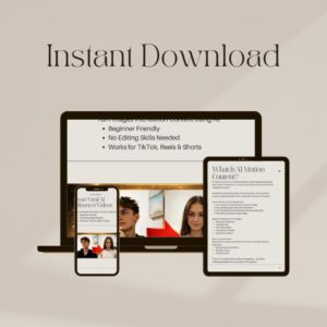 Viral AI Video Creation Guide, Turn Images Into TikTok Content (Digital Download)