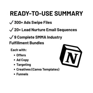 The Ultimate 300+ SMMA & Business Notion Templates Bundle [PLR/MRR]