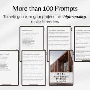 Nano Banana Prompts For Architects, Architecture AI Prompts, Rendering AI Prompts, Architecture Templates PDF
