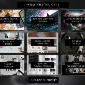 "The 100M+ Mega-Library: Every Digital Product You’ll Ever Need to Own & Resell."