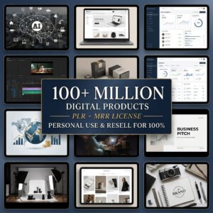 "The 100M+ Mega-Library: Every Digital Product You’ll Ever Need to Own & Resell."